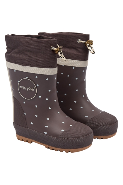 PomPom Thermostøvle GumBoots - Chestnut Heart